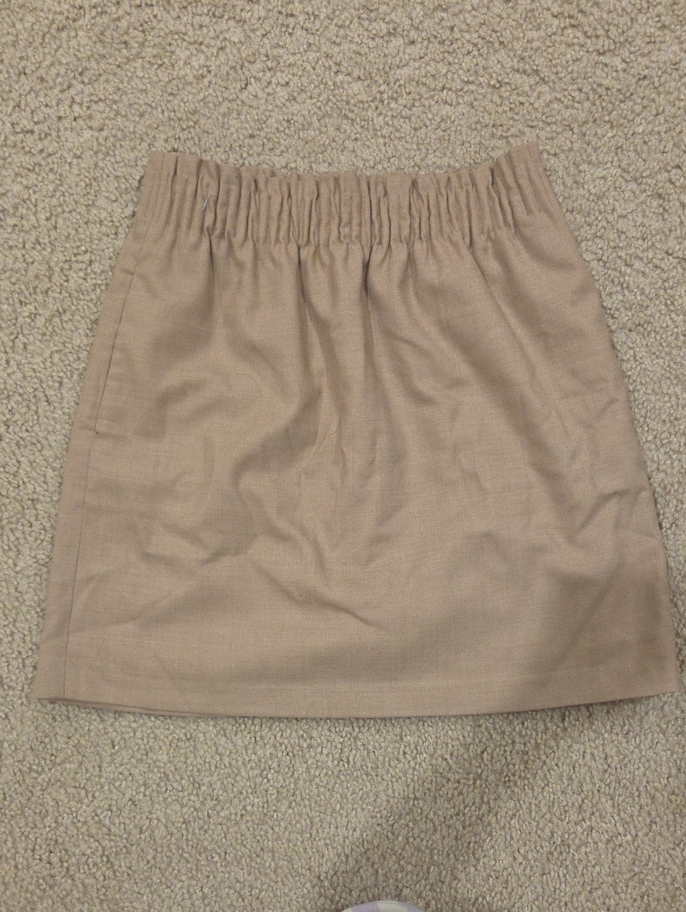 J. Crew Tan Elastic-Waist Mini Skirt